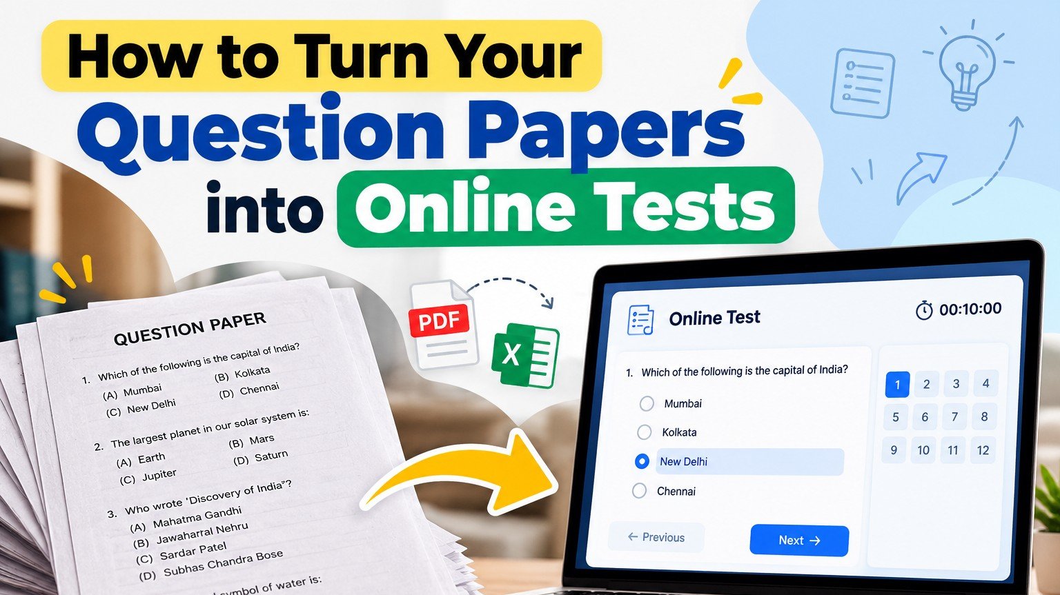 How to Turn Your Question Papers into Online Tests
